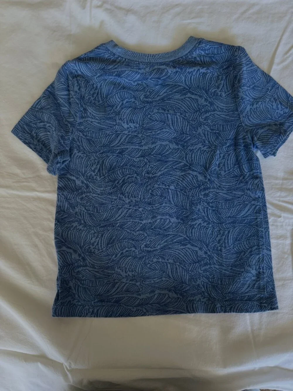 Old Navy Waves Pattern Kids Tee, Size 3T, Blue